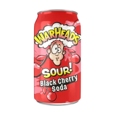 Warheads Black Cherry Sour Soda 355ml